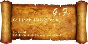 Gillich Felícia névjegykártya