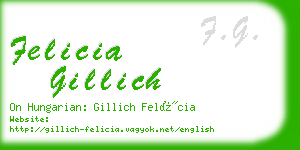 felicia gillich business card